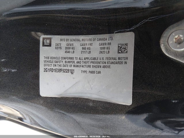 2G1FD1E38F9228181 Chevrolet Camaro 1lt