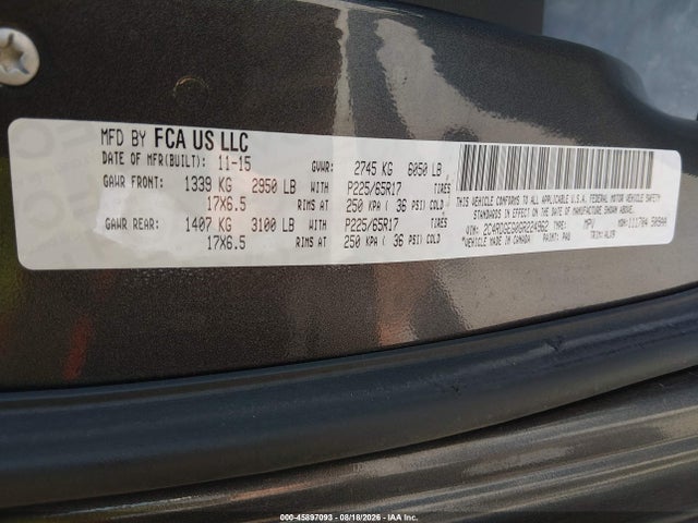 Продажа на аукционе авто 2016 Dodge Grand Caravan R/t, vin: 2C4RDGEG0GR224962, номер лота: 45897093