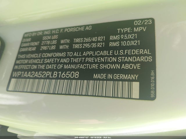 Porsche Macan T 2023 WP1AA2A52PLB16508 Image 9