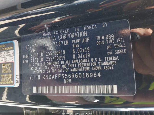 KIA Ev9 Wind 2024 KNDAFFS56R6018964 Image 9