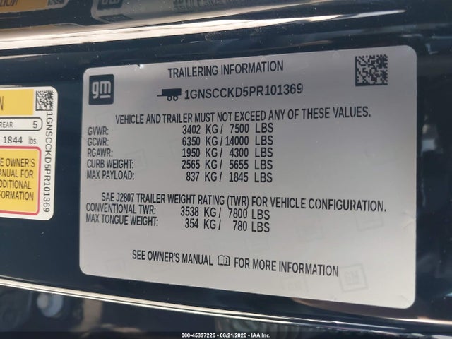 Chevrolet Suburban 2wd Lt 2023 1GNSCCKD5PR101369 Image 9