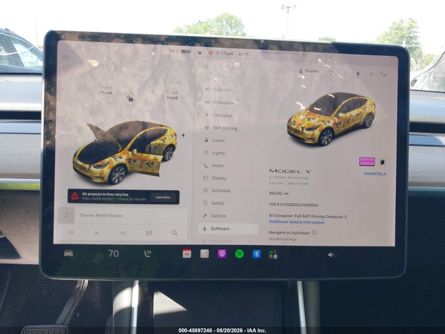 Продаж на аукціоні авто 2020 Tesla Model Y Long Range Dual Motor All-wheel Drive, vin: 5YJYGDEE5LF009003, номер лоту: 45897248