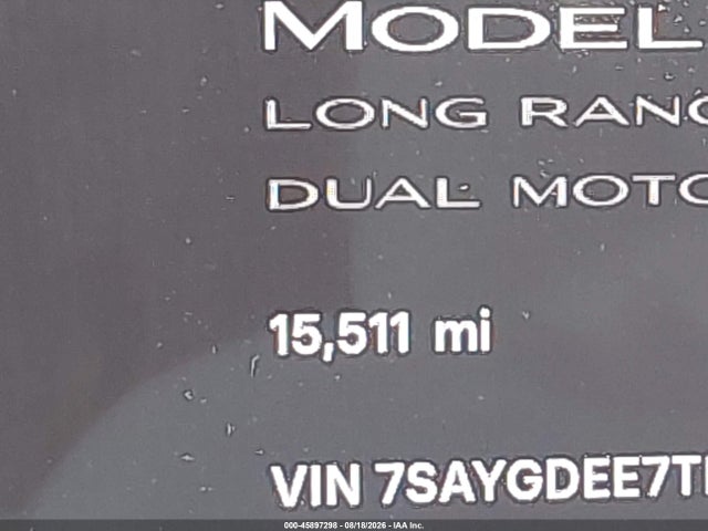 Auction sale of the 2026 Tesla Model Y All-wheel Drive/long Range Launch Series/premium All-wheel Drive, vin: 7SAYGDEE7TF365472, lot number: 45897298