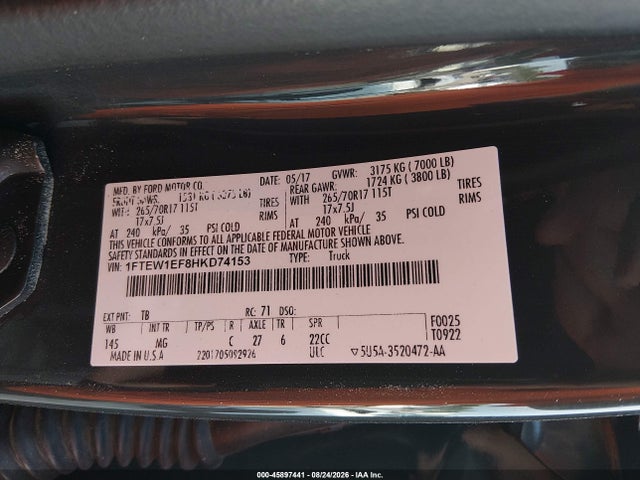 Ford F-150 Xlt 2017 1FTEW1EF8HKD74153 Image 9