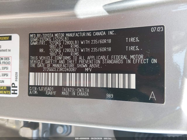 Продаж на аукціоні авто 2024 Lexus Nx 350 Premium, vin: 2T2GGCEZ3RC040087, номер лоту: 45898059