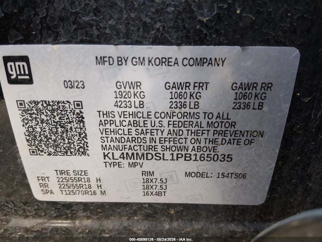 Продаж на аукціоні авто 2023 Buick Encore Gx Select Fwd, vin: KL4MMDSL1PB165035, номер лоту: 45898126