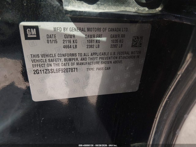 Chevrolet IMPALA LS 2015 2G11Z5SL6F9207871 Image 9