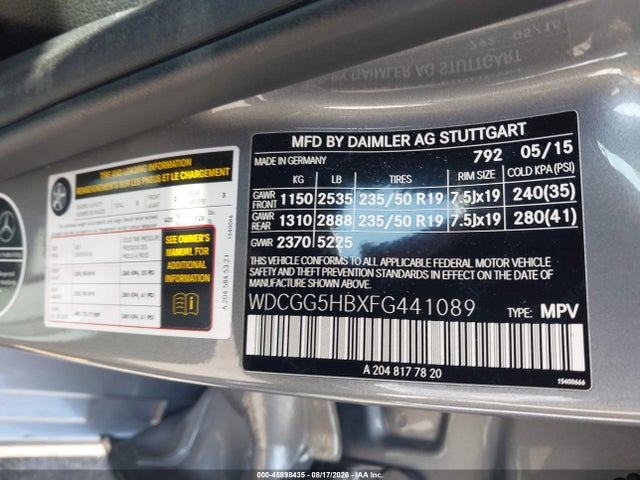 Продажа на аукционе авто 2015 Mercedes-benz Glk 350, vin: WDCGG5HBXFG441089, номер лота: 45898435