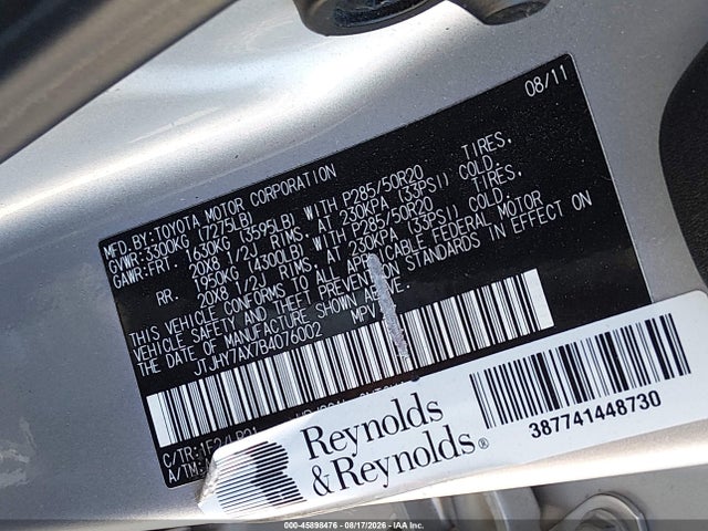 Продажа на аукционе авто 2011 Lexus Lx 570, vin: JTJHY7AX7B4076002, номер лота: 45898476