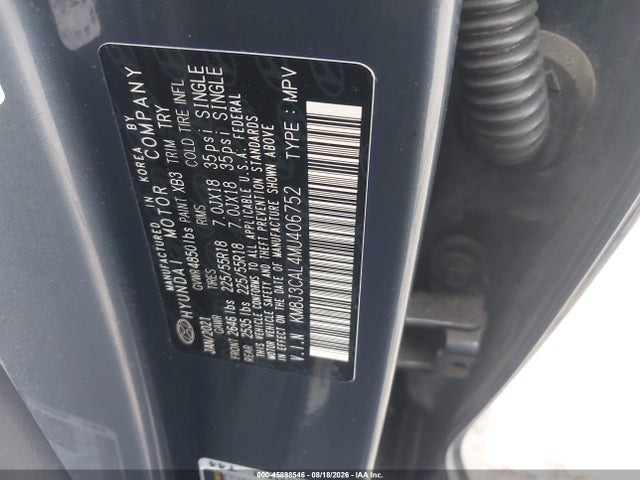 Hyundai Tucson Limited 2021 KM8J3CAL4MU406752 Image 9