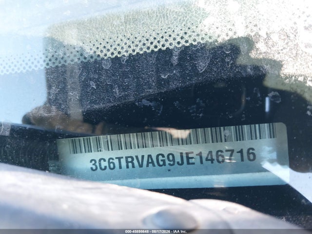 Aukcja sprzedaży 2018 Ram Promaster 1500 Low Roof 136 Wb, vin: 3C6TRVAG9JE146716, numer aukcji: 45898648