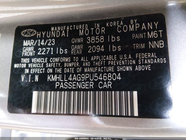 Hyundai ELANTRA SE 2023 KMHLL4AG9PU546804 Image 9