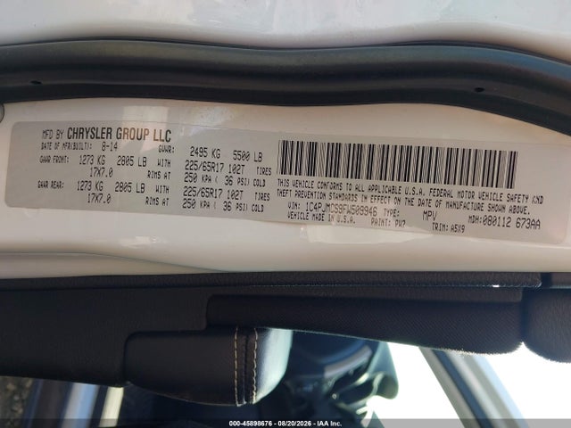 2015 Jeep Cherokee Latitude მანქანა იყიდება აუქციონზე, vin: 1C4PJMCS9FW509946, აუქციონის ნომერი: 45898676