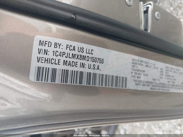 Продаж на аукціоні авто 2021 Jeep Cherokee 80th Anniversary Fwd, vin: 1C4PJLMX8MD150750, номер лоту: 45898794