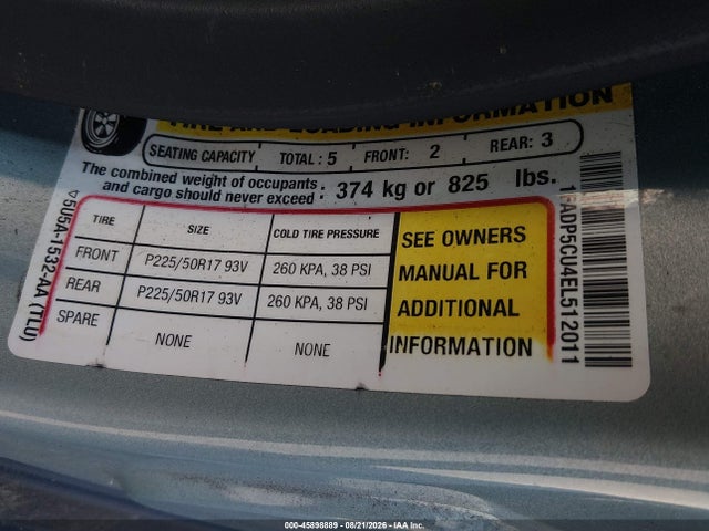 2014 Ford C-max Energi Sel მანქანა იყიდება აუქციონზე, vin: 1FADP5CU4EL512011, აუქციონის ნომერი: 45898889