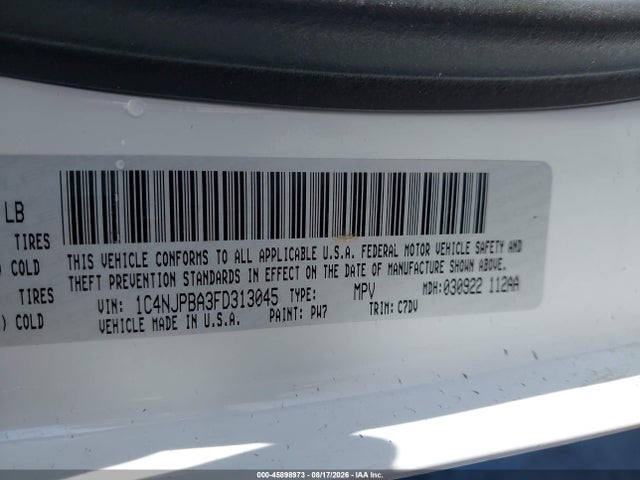 1C4NJPBA3FD313045 Jeep Patriot Sport