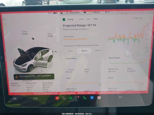 Продажа на аукционе авто 2023 Tesla Model 3 Rear-wheel Drive, vin: 5YJ3E1EA0PF657012, номер лота: 45899025
