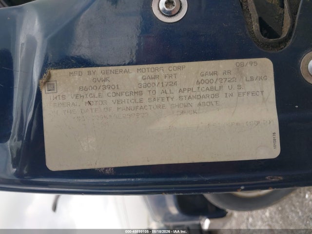 Продаж на аукціоні авто 1995 Chevrolet Gmt-400 C2500, vin: 1GCGC29K1SE259933, номер лоту: 45899105