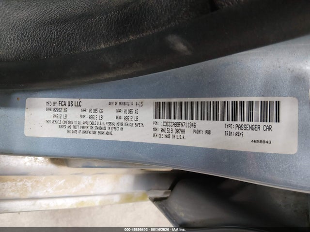 1C3CCCAB9FN711346 Chrysler 200 Limited