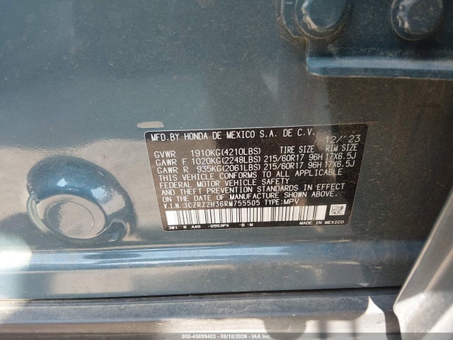 Продажа на аукционе авто 2024 Honda Hr-v Awd Lx, vin: 3CZRZ2H36RM755505, номер лота: 45899403