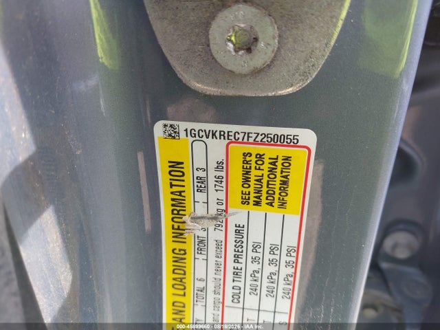 Продаж на аукціоні авто 2015 Chevrolet Silverado 1500 Lt, vin: 1GCVKREC7FZ250055, номер лоту: 45899660