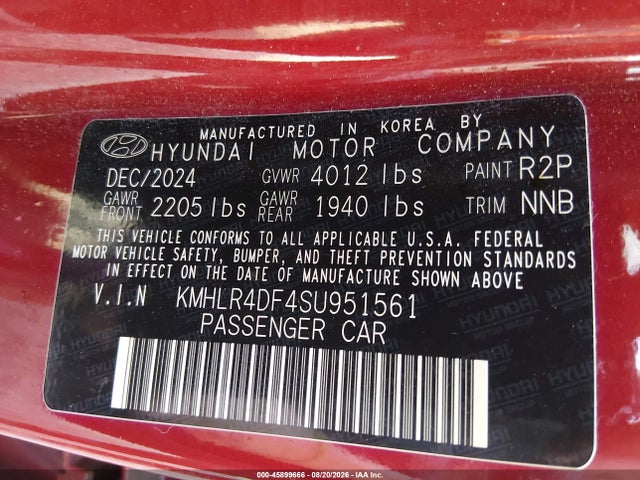 Продажа на аукционе авто 2025 Hyundai Elantra N Line, vin: KMHLR4DF4SU951561, номер лота: 45899666