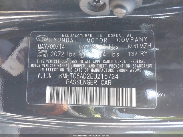 Продажа на аукционе авто 2014 Hyundai Veloster Base W/gray, vin: KMHTC6AD2EU215724, номер лота: 45899693