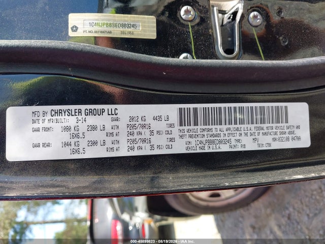 Aukcja sprzedaży 2014 Jeep Patriot Sport, vin: 1C4NJPBB8ED803245, numer aukcji: 45899823