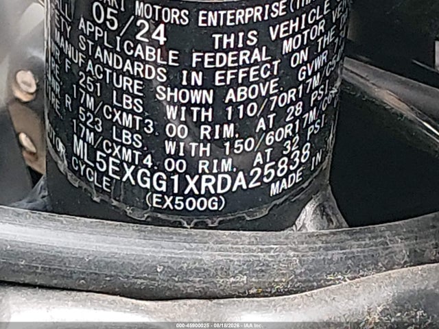 Kawasaki EX500 2024 ML5EXGG1XRDA25838 Image 10