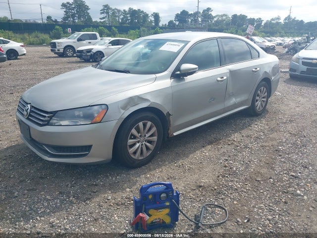 2012 Volkswagen Passat 2.5l S მანქანა იყიდება აუქციონზე, vin: 1VWAP7A32CC051999, აუქციონის ნომერი: 45900056