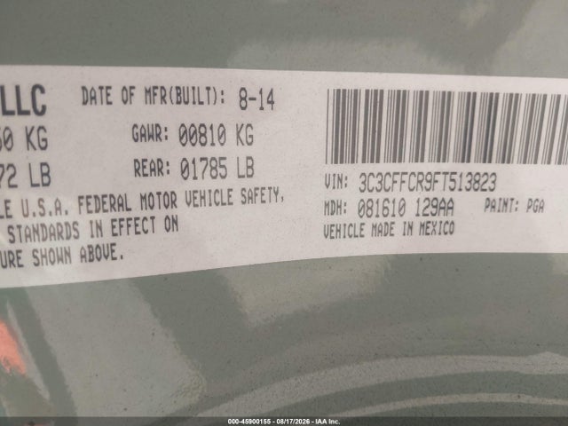 Fiat 500 1957 Edition 2015 3C3CFFCR9FT513823 Image 9