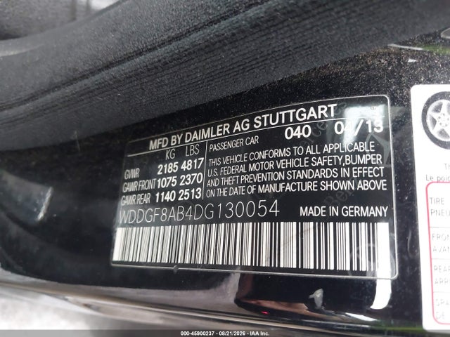 45900237 :رقم المزاد ، WDDGF8AB4DG130054 vin ، 2013 Mercedes-benz C 300 Sport 4matic مزاد بيع