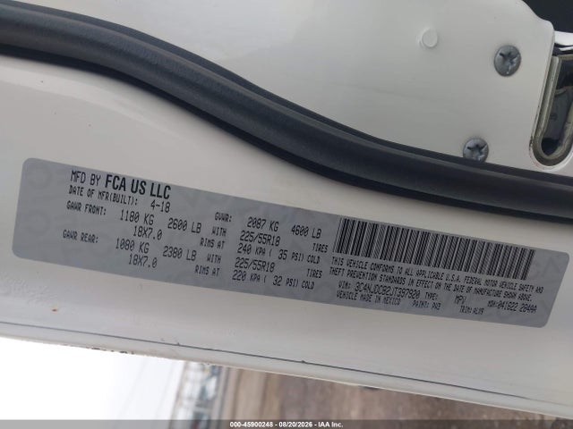 Продаж на аукціоні авто 2018 Jeep Compass Limited 4x4, vin: 3C4NJDCB2JT397920, номер лоту: 45900248
