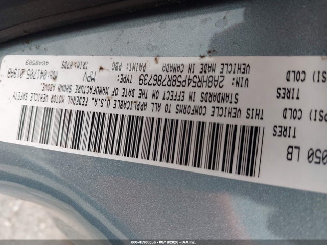 45900336 :رقم المزاد ، 2A8HR54P58R786739 vin ، 2008 Chrysler Town & Country Touring مزاد بيع