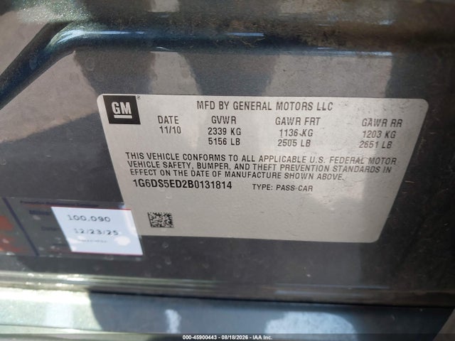 Продажа на аукционе авто 2011 Cadillac Cts Premium, vin: 1G6DS5ED2B0131814, номер лота: 45900443