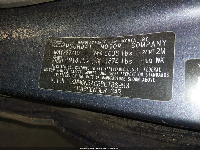 Продажа на аукционе авто 2011 Hyundai Accent Se, vin: KMHCN3AC8BU188993, номер лота: 45900643