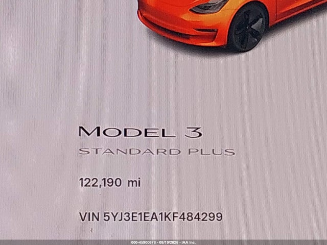 Tesla Model 3 Long Range/mid Range/standard Range/standard Range Plus 2019 5YJ3E1EA1KF484299 Image 14