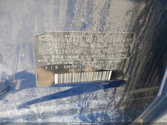 45900839 :رقم المزاد ، KMHD35LE5DU050237 vin ، 2013 Hyundai Elantra Gt مزاد بيع