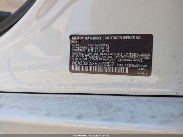 Aukcja sprzedaży 2014 Bmw 328i Xdrive, vin: WBA3B3C53EJ978832, numer aukcji: 45900952