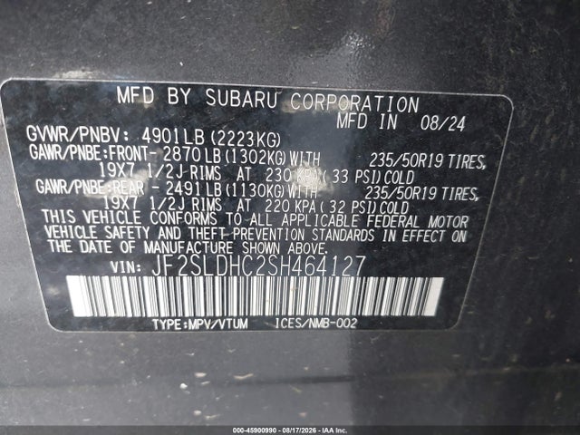 Subaru Forester Sport 2025 JF2SLDHC2SH464127 Image 9