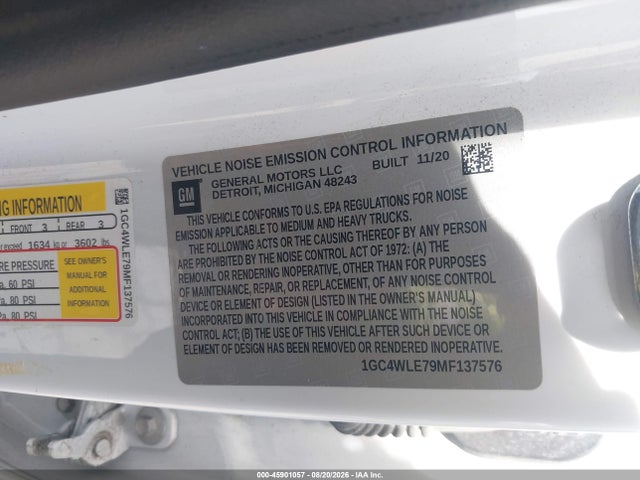 1GC4WLE79MF137576 Chevrolet Silverado 2500hd 2wd Long Bed Wt