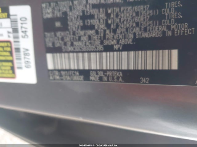45901180 :رقم المزاد ، 5TDKK3DC5BS005395 vin ، 2011 Toyota Sienna Le V6 مزاد بيع