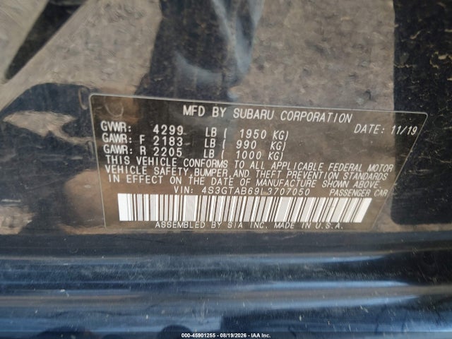 Aukcja sprzedaży 2020 Subaru Impreza 5-door, vin: 4S3GTAB69L3707050, numer aukcji: 45901255