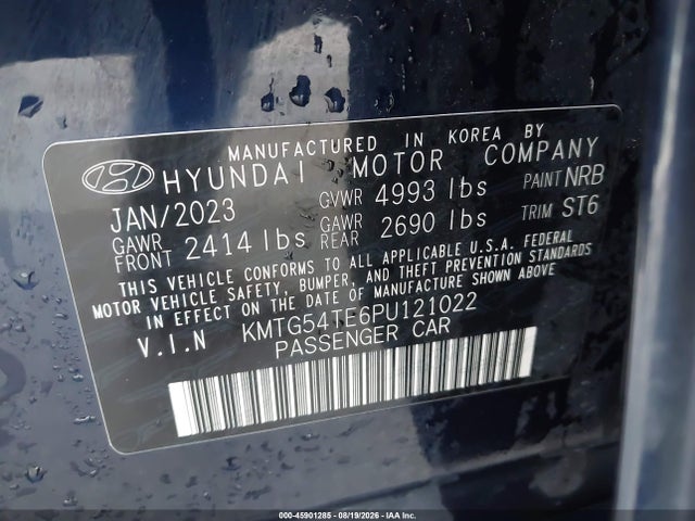 45901285 :رقم المزاد ، KMTG54TE6PU121022 vin ، 2023 Genesis G70 3.3t Awd مزاد بيع
