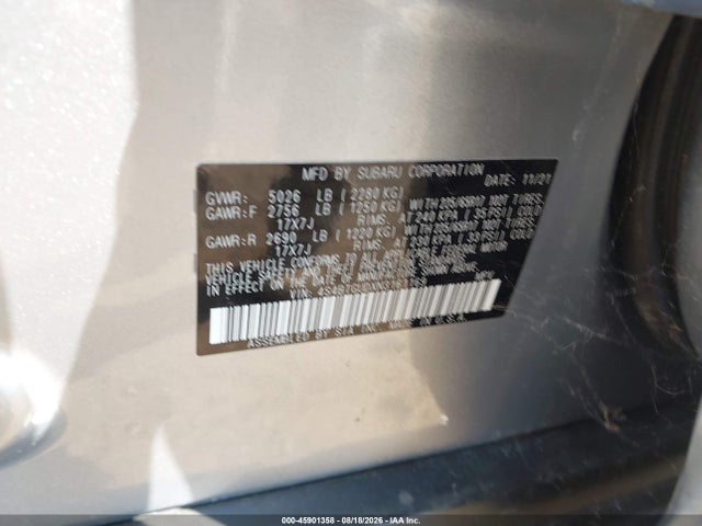 Aukcja sprzedaży 2022 Subaru Outback Wilderness, vin: 4S4BTGUDXN3161169, numer aukcji: 45901358