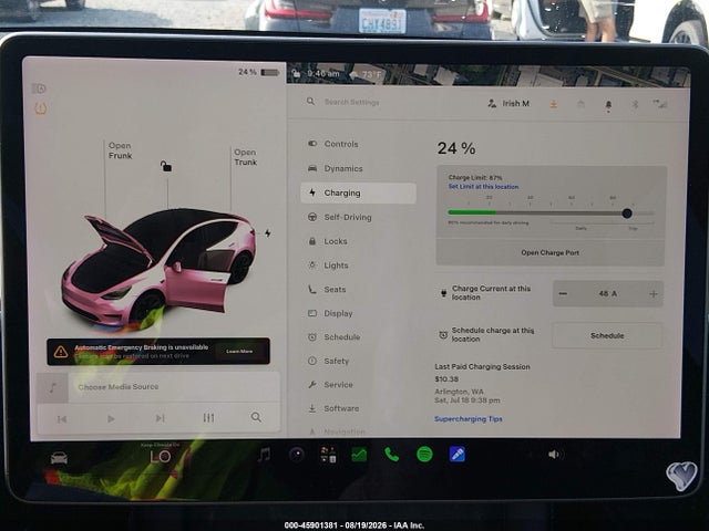 Продажа на аукционе авто 2021 Tesla Model Y Long Range Dual Motor All-wheel Drive, vin: 5YJYGDEE0MF259122, номер лота: 45901381