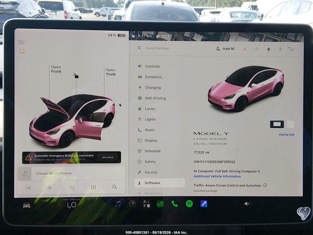 Продажа на аукционе авто 2021 Tesla Model Y Long Range Dual Motor All-wheel Drive, vin: 5YJYGDEE0MF259122, номер лота: 45901381