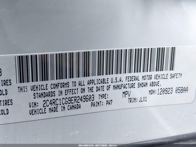 2C4RC1CG9ER249603 Chrysler Town &amp; Country Touring-l 30th Anniversary