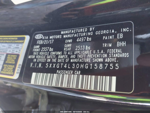 KIA Optima Lx 2017 5XXGT4L30HG158755 Image 9