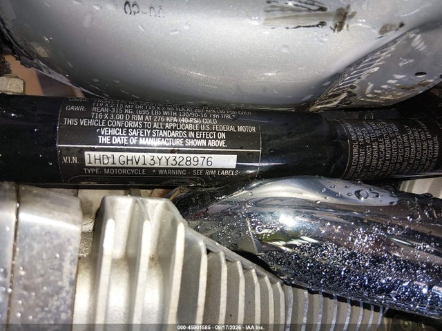 45901585 :رقم المزاد ، 1HD1GHV13YY328976 vin ، 2000 Harley-davidson Fxd مزاد بيع